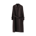 Auralee Super Fine Wool Mosser Soutien Collar Coat "Top Brown"