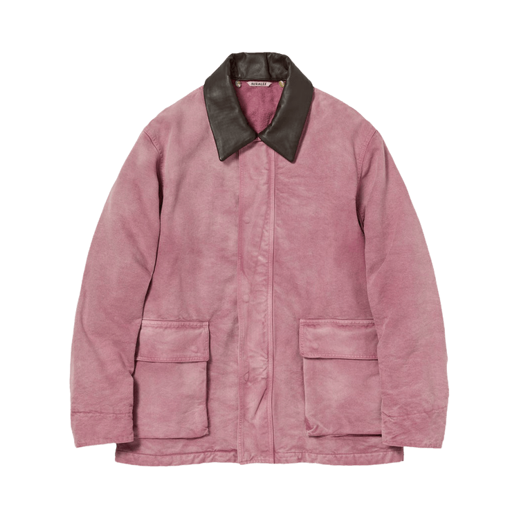 Auralee Organic Cotton Duck Blouson Jacket "Faded Burgundy"