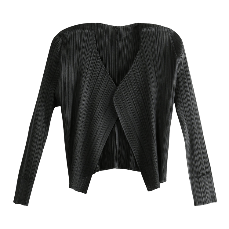 Pleats Please Issey Miyake Cardigan "Black"