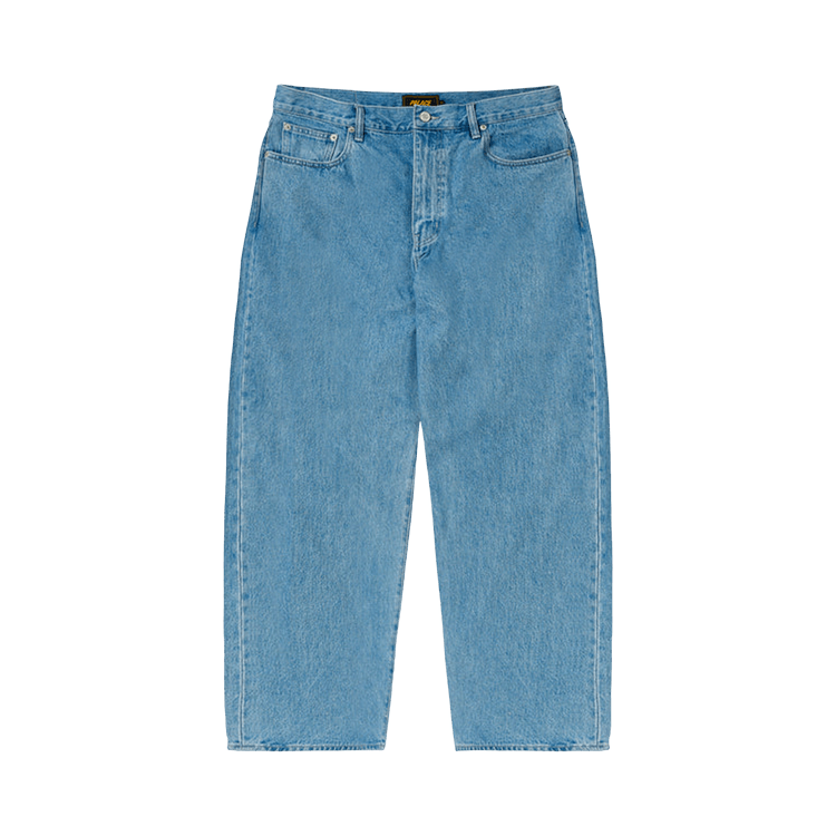 Palace P90 Baggy Script Jean "Distressed Light Stone Wash"