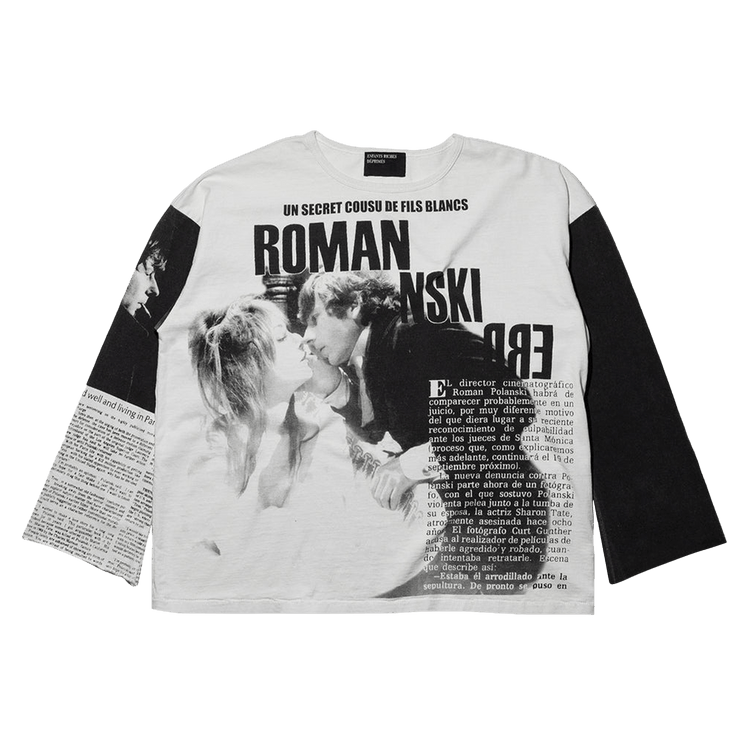 Enfants Riches Déprimés Roman Oversized Long-Sleeve T-Shirt "Faded White/Black"