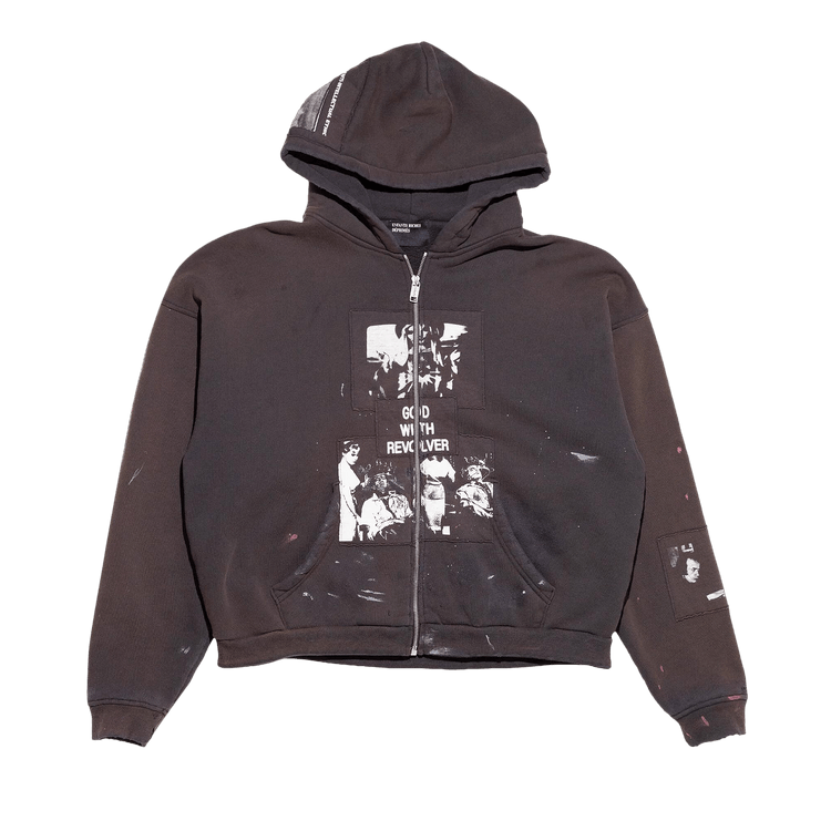 Enfants Riches Déprimés God With Revolver Zip Hoodie "Sun Faded Black"