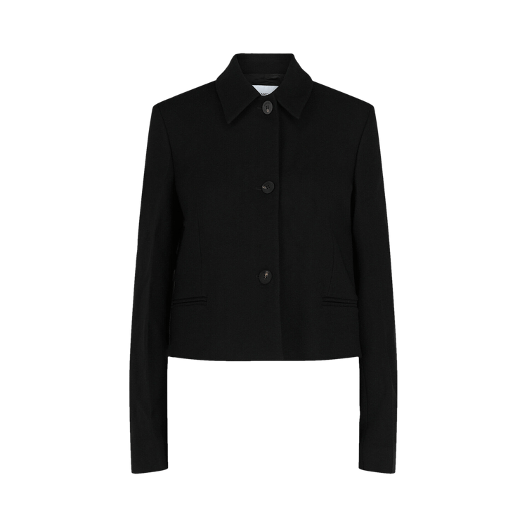 Ferragamo Single Breast Cropped Blazer "Black"
