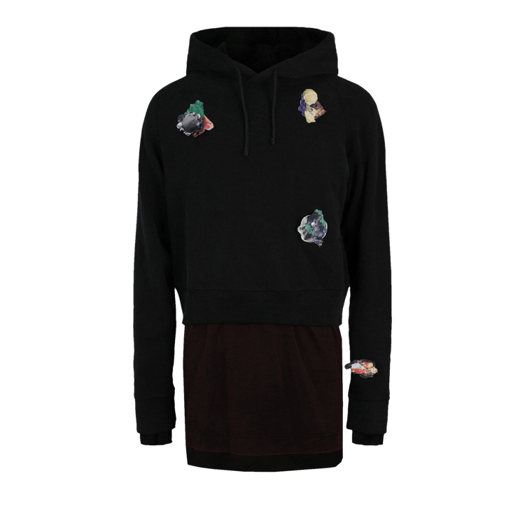 Givenchy Cotton Decal Overlapped Hoodie "Multicolor"