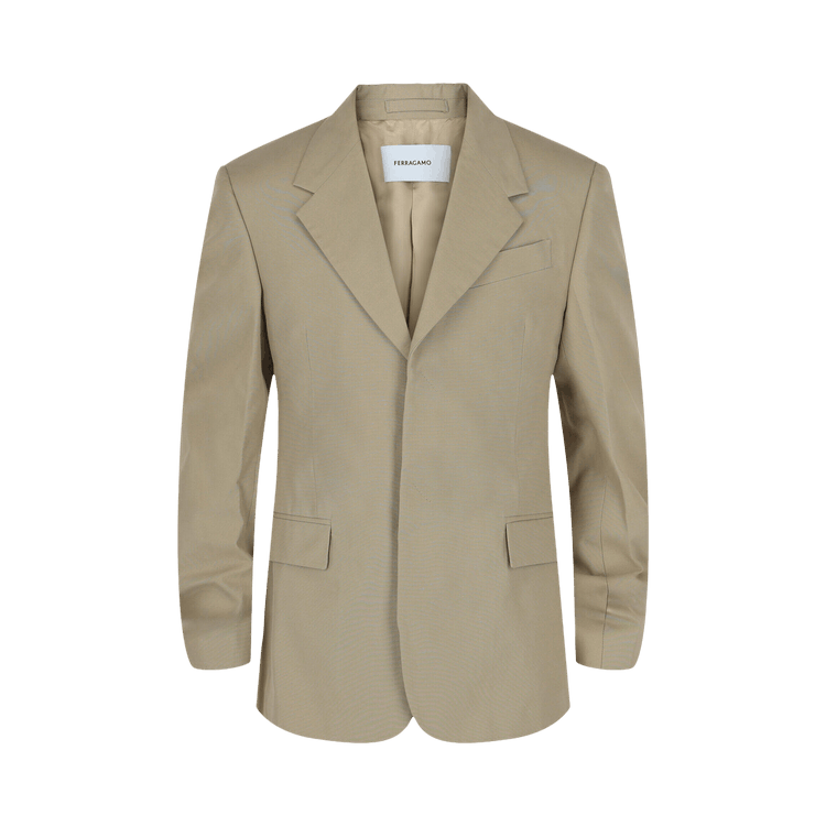 Ferragamo Single Breasted Blazer "Beige"