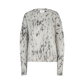 Givenchy Snow Leopard Print Mohair Cropped Sweater "Beige/Black"