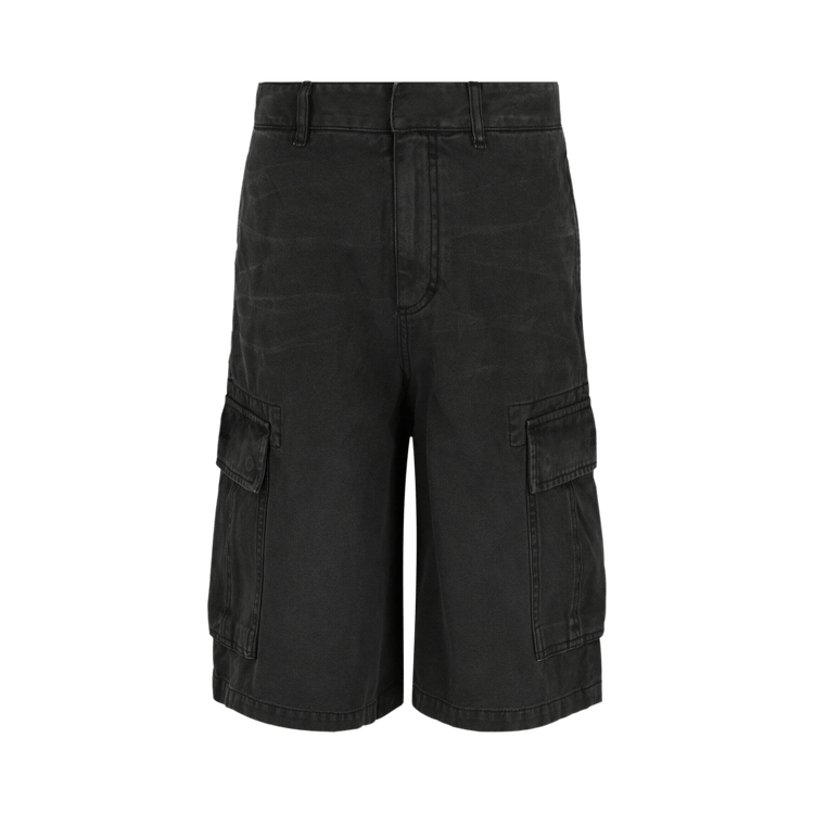 Givenchy Embroidered Cargo Denim Shorts "Black"