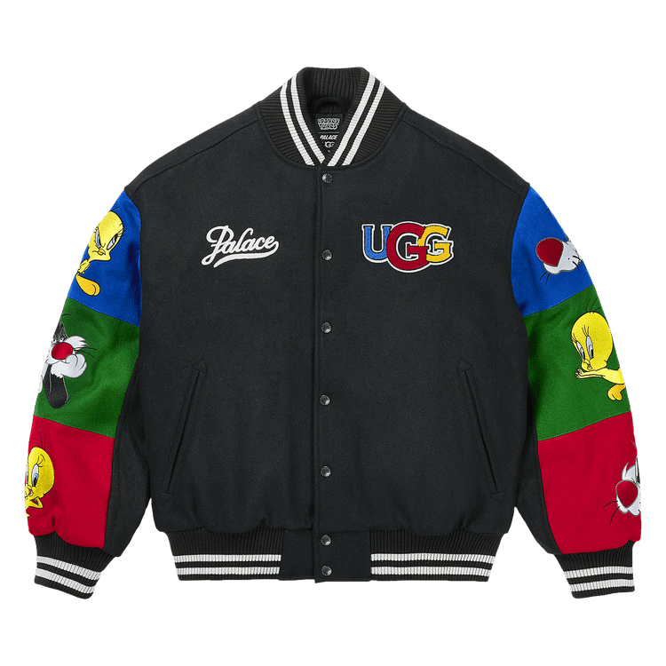 Palace x UGG Looney Tunes Varsity Jacket "Black"
