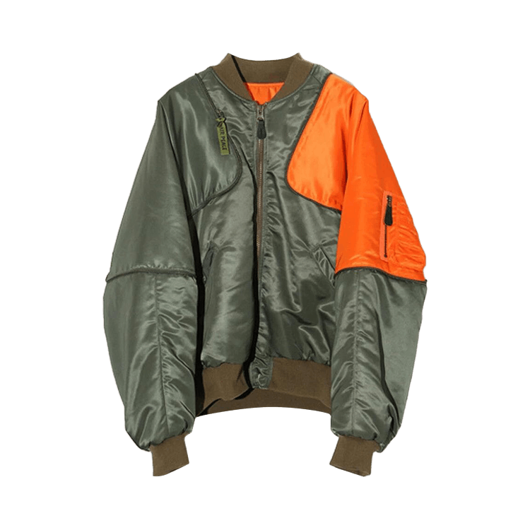 Kapital MA 1 Nylon Sham Bomber Jacket "Khaki"