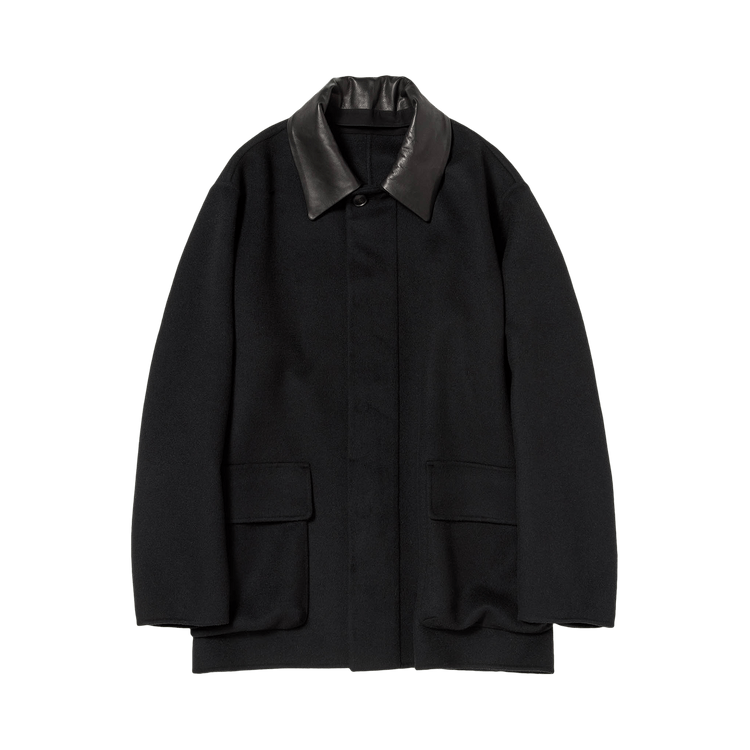 Auralee Cashmere Melton Hand Sewn Blouson Jacket "Black"