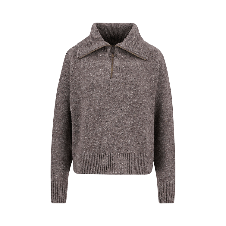 Barbour Lavensdale Half Zip Knitted Jumper "Mink"