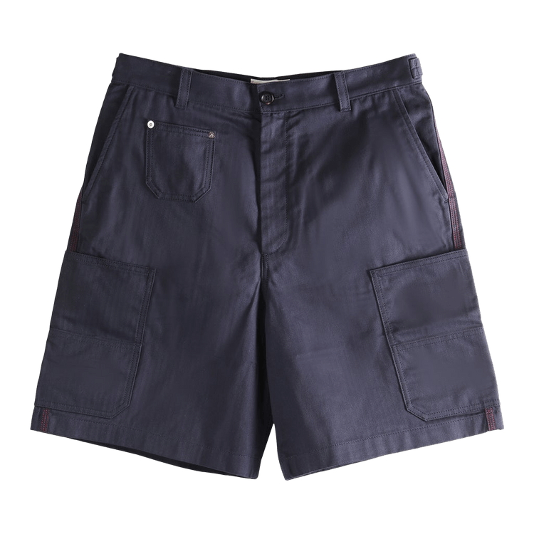 Givenchy Patch Pockets Denim Shorts "Navy"