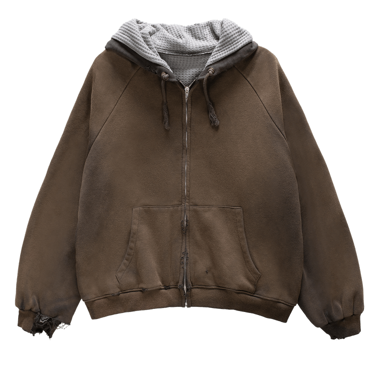 Basketcase Gallery Hench Thermal Lined Hoodie "Brown"