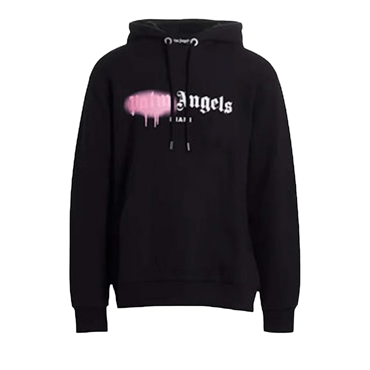 Moncler Palm Angels Miami Sprayed Logo Hoodie "Black/Pink"