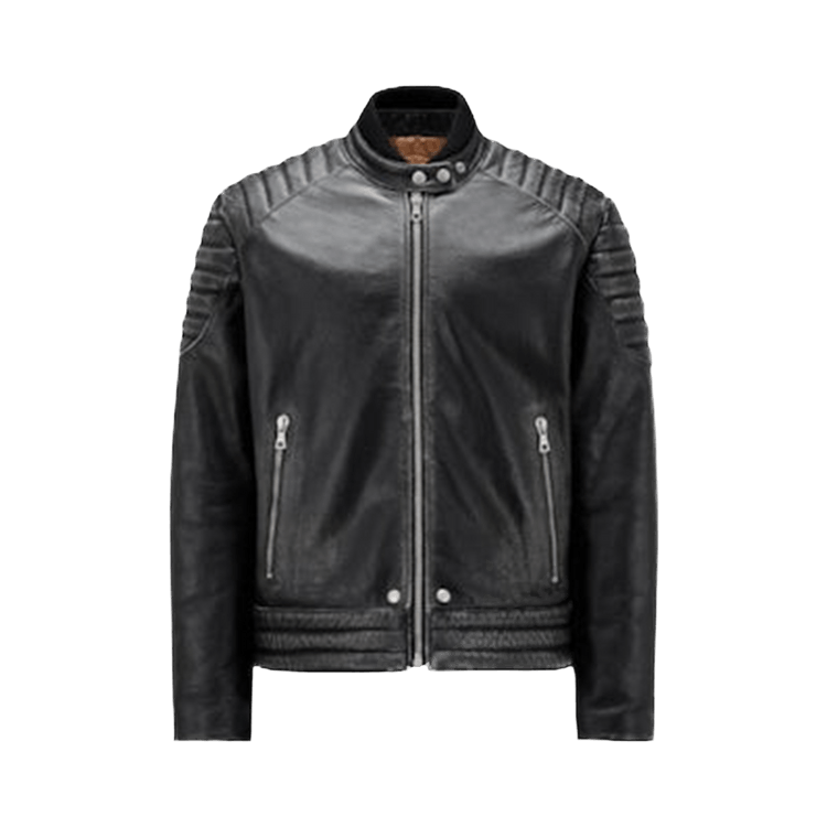 Moncler x Palm Angels Vicsek Leather Down Jacket "Black"