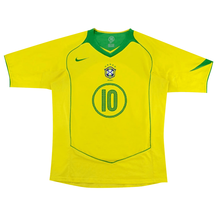 Nike Brazil 2004 T90 Reissue Jersey Ronaldinho 10 "Opti Yellow/Apple Green"