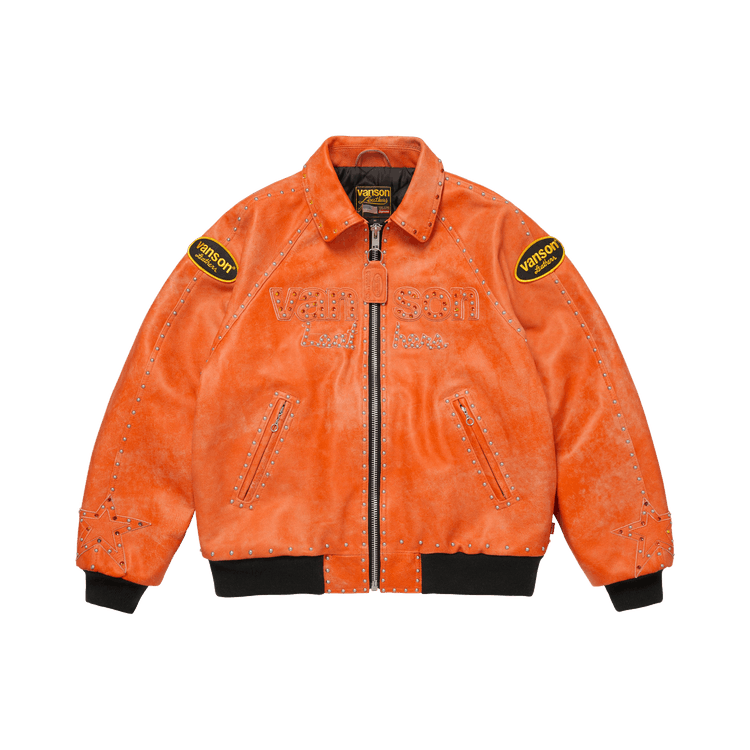 Supreme x Vanson Leathers x B.B. Simon Jacket "Orange"