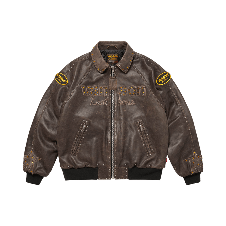 Supreme x Vanson Leathers x B.B. Simon Jacket "Brown"