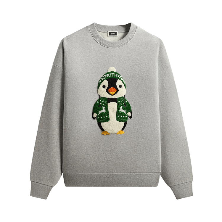 Kith Kithmas Penguin Nelson Crewneck "Medium Heather Grey"
