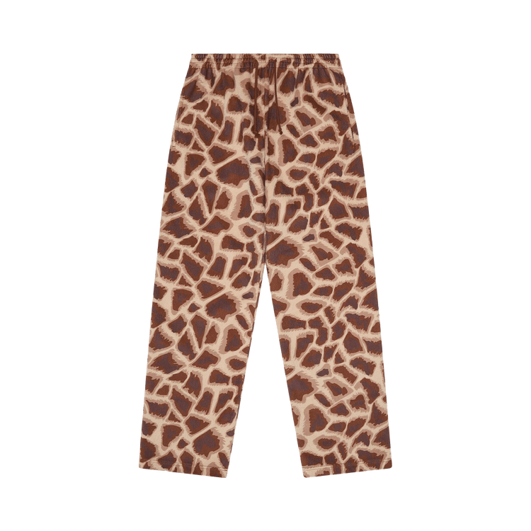 Denim Tears Faux Fur Giraffe Print Sweatpant "Brown"