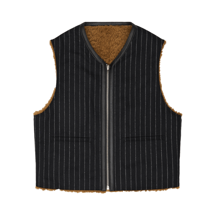 Denim Tears Pinstripe Shearling Vest "Multicolor"