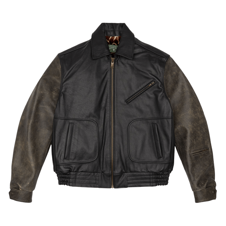 Denim Tears Leather Moto Jacket "Multicolor"