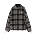 Miu Miu Check Teddy Zip Up Sweatshirt "Grey/Black"