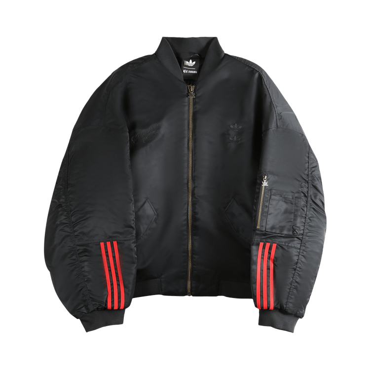Adidas x Willy Chavarria Satin Bomber Jacket "Black"