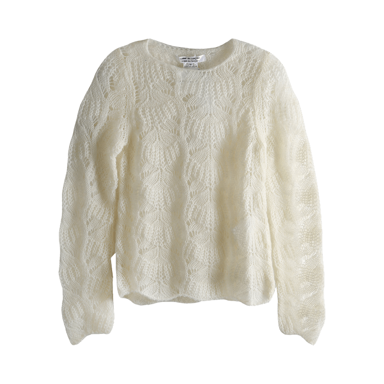 Comme des Garçons Lace Pattern Knit Sweater "Off White"