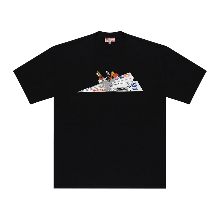 Cactus Jack by Travis Scott x Virgil Abloh x ARCH Paper Plane Tee "Black"