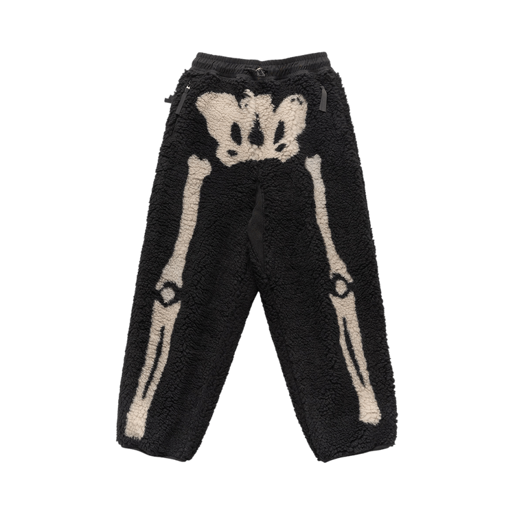 Kapital Bone Boa Fleece Easy Pants "Black"