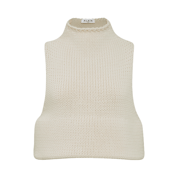 Alaïa Sleeveless Top "Blanc Naturel"