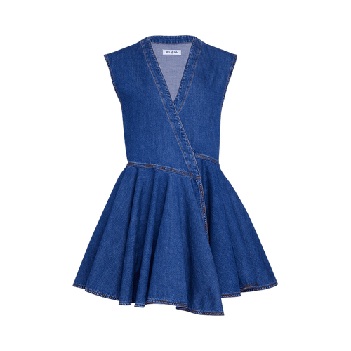 Alaïa Wrap Dress "Bleu Mineral"