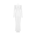 Dion Lee Mobius Slit Long-Sleeve Dress "Ivory"