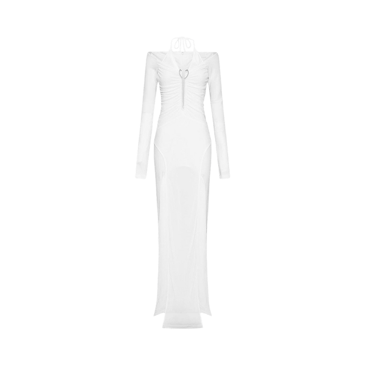 Dion Lee Mobius Slit Long-Sleeve Dress "Ivory"