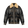 MISBHV Leather Aviator Jacket "Black"