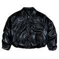 MISBHV Faux Leather Puffer Bomber Jacket "Black"