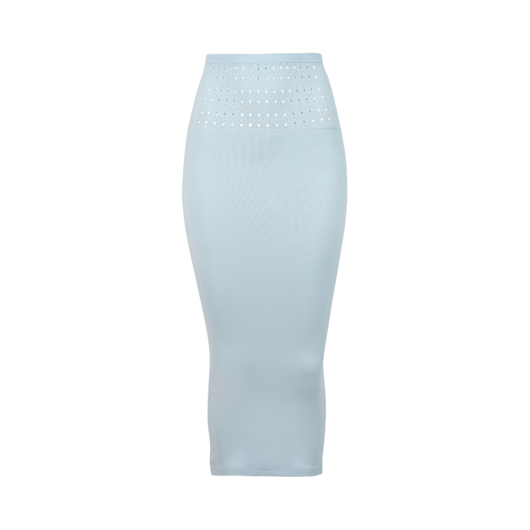 Alaïa Seamless Knitted Swim Jupe "Bleu Ciel"