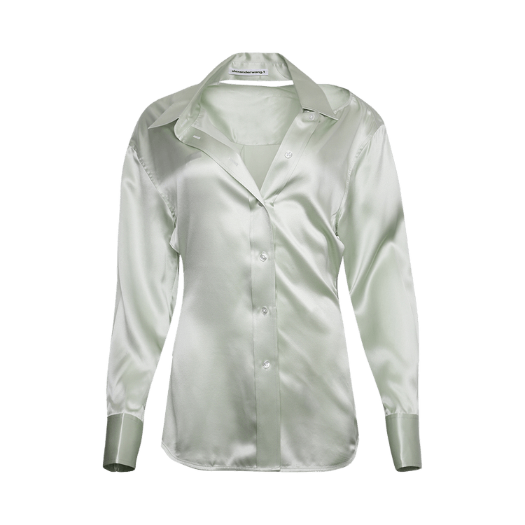 Alexander Wang Open Back Neckline Shirt "Pale Mint"