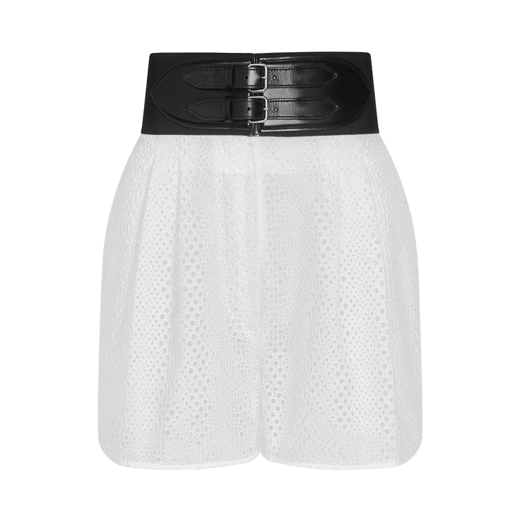 Alaïa Belted Short "Blanc"