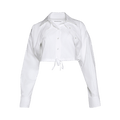 Alexander Wang Double Layered Cropped Shirt "White"