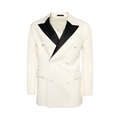 Lanvin Satin Lapel Tuxedo Jacket "Ecru"