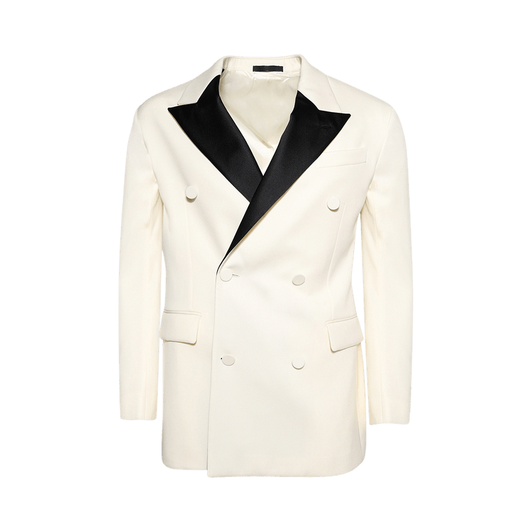 Lanvin Satin Lapel Tuxedo Jacket "Ecru"