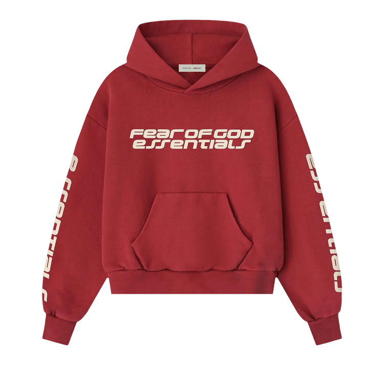 Fear of God Essentials Classic Hoodie "Crimson"
