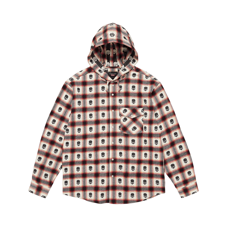 Supreme x Number (N)Ine Hooded Flannel Shirt "White"