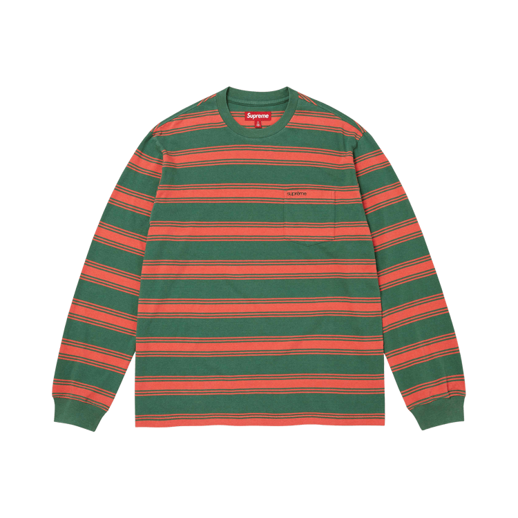 Supreme Stripe Pocket Long-Sleeve Top "Green"