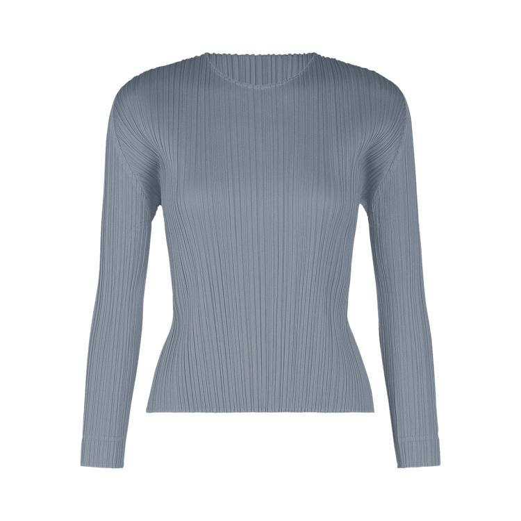 Pleats Please Issey Miyake Monthly Colors December Shirt "Steel Blue"