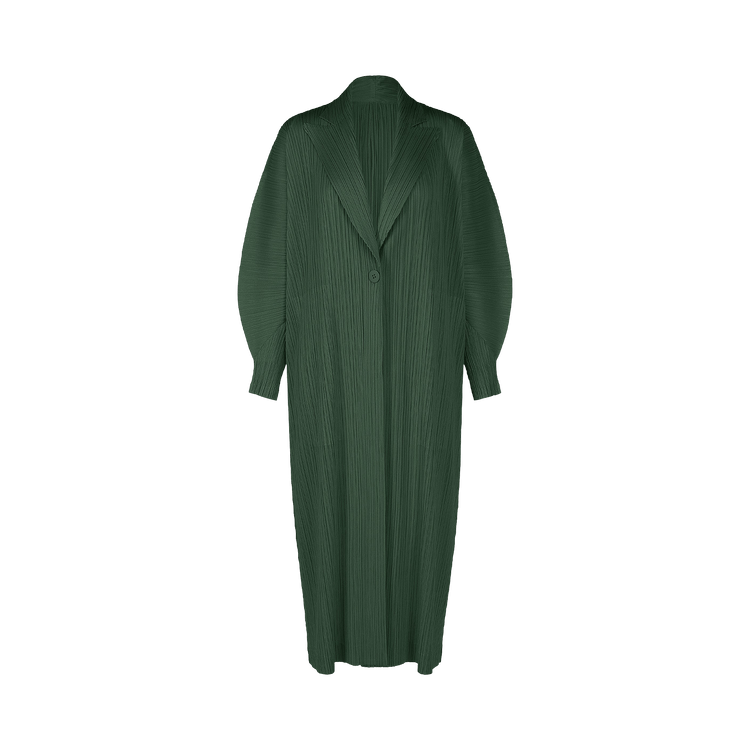 Pleats Please Issey Miyake Monthly Colors December Coat "Forest Green"