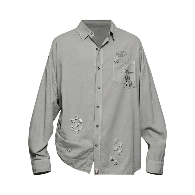 Paly Hollywood Eternal Youth Oversized Dress Shirt "Grey"