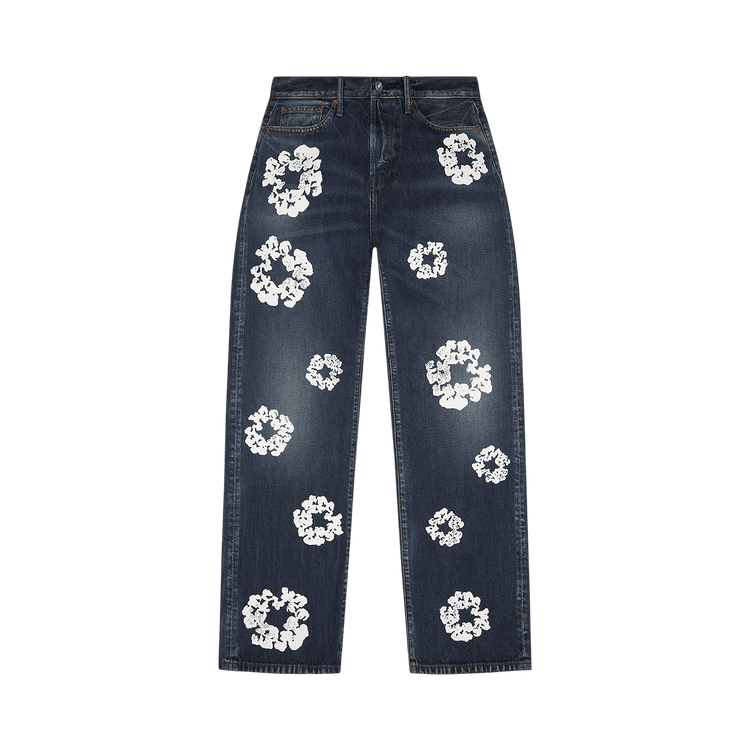 Denim Tears Baggy Cotton Wreath Denim Pant "Dark Wash"